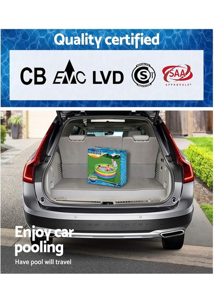 Neon Renkli 4 Bölmeli Havuz, Eğlence ve Serinlik İçin Mükemmel Seçenek