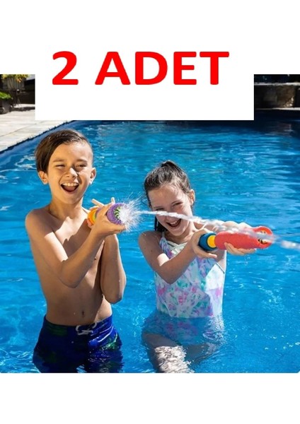 Renkli 2'li Su ve Köpük Tabancası, Havuz ve Deniz Oyuncağı Seti, 3+ Yaş