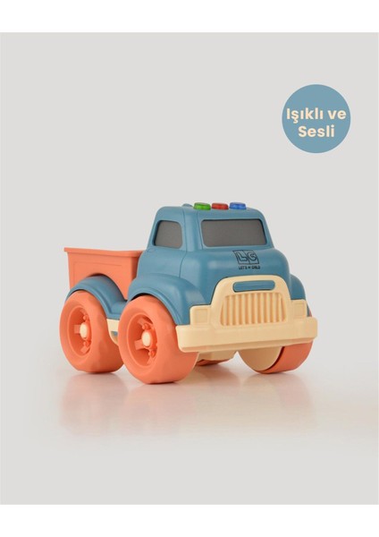 Renkli sesli ve ışıklı minik pikap, eğlenceli ve şık tasarım