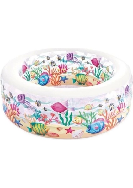 Renkli Desenli Çocuk Havuzu 152x56 cm, Pompa dahil olmayan, Çok renkli, Eğlenceli kullanım