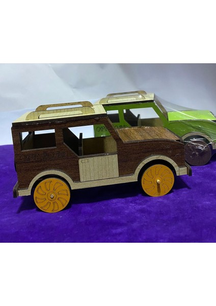 Doğal ahşap oyuncak araba, şık tasarım, 15 cm, kahverengi, eğlenceli ve dayanıklı
