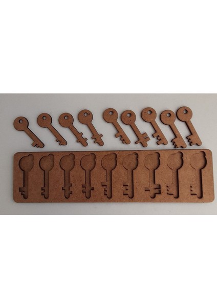 Ahşap Montessori Anahtar ve Kilit Eşleştirme Boyama Hobi Seti, 3+ yaş indirimleri