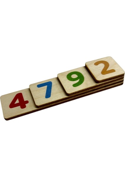 Basamak Değeri Öğrenme Çubukları, Montessori Ahşap Matematik Seti, 1’ler 10’lar 100’LER 1000’LER