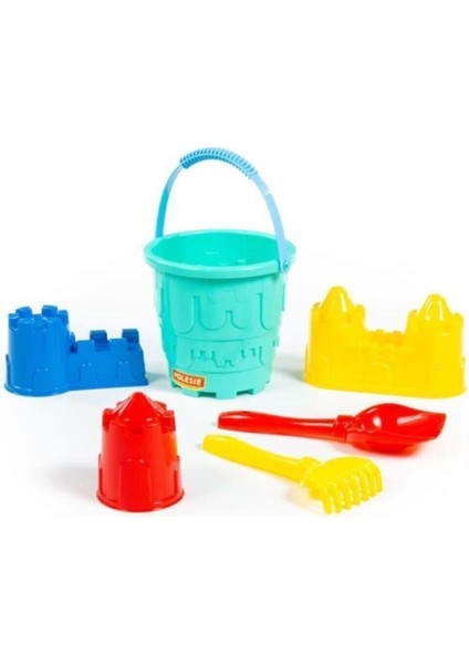 6 Parça Plaj Oyuncak Kalesi ve Kova Seti, Renk: Beyaz, Yaş: 3+ Için Eğlence Dolu Tatil Seti