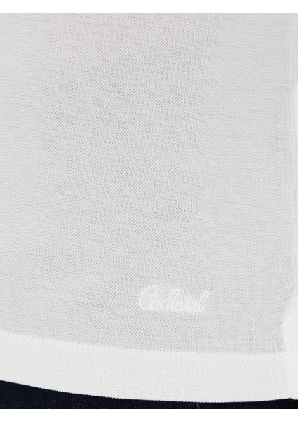 Erkek Beyaz Slim Fit Polo Yaka Merserize T-shirt 50284772-VR013