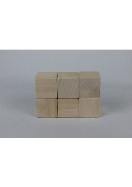 6 Lı Naturel Büyük Küp (5 Cm)