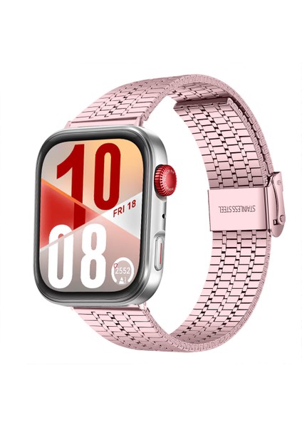 Huawei Watch Fit 4 Fit 4 Pro Ile Uyumlu Lux Correa Paslanmaz Ayarlanabilir Metal Tokalı Kordon