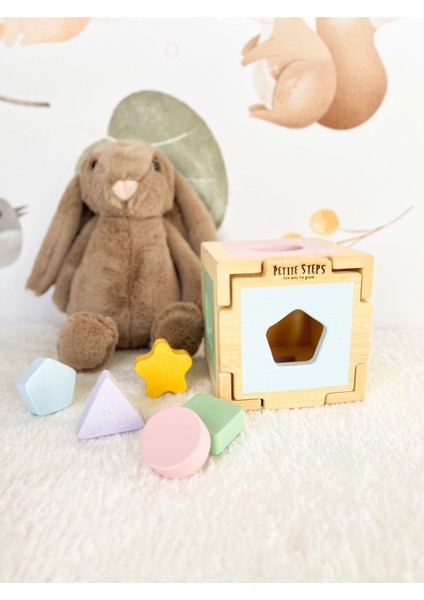 Renkli geometrik küp seti, modern ve şık dekoratif obje, 7 parça, 2+ yaş fiyatları