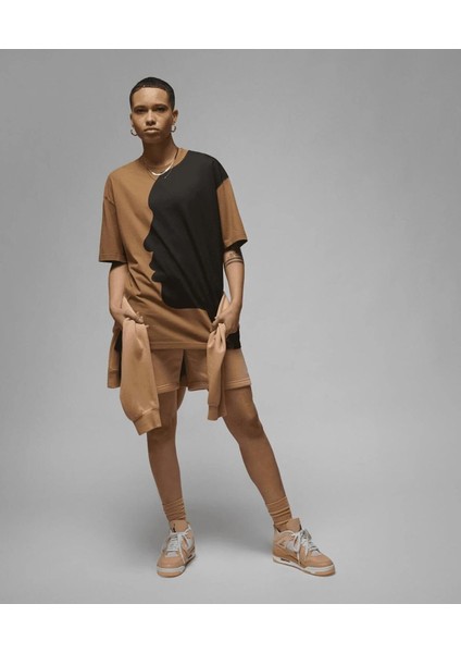 Jordan Oversized Graphic Spor T-Shirt FB5140-392 (Bir Beden Küçük Almanızı Öneririz) Kahverengi - S fiyatları