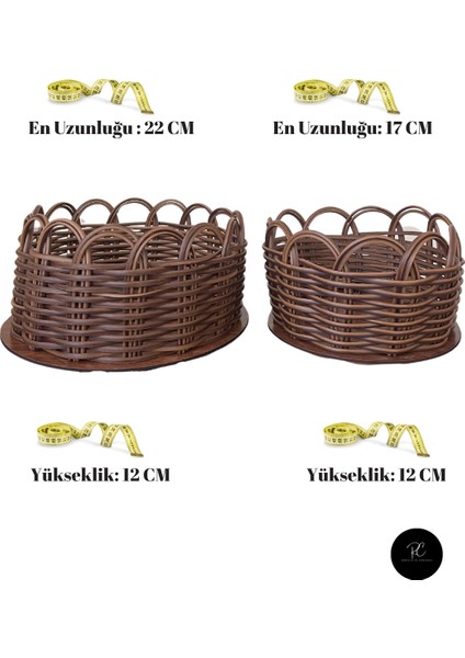Premium 2'li Yuvarlak Sepet Seti