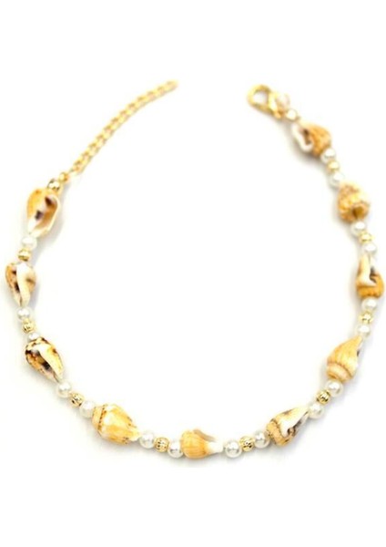 Renkli Deniz Kabuğu Halhal, Hafif ve Şık Yaz Takısı, 1+ Yaş, TR Menşei