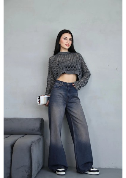 Baggy Kahverengi Tint Jean Pantolon