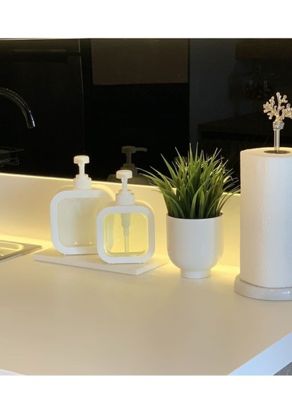 300 ml Dikdörtgen Plastik Sabunluk, Beyaz, Modern ve Şık Tasarım modelleri