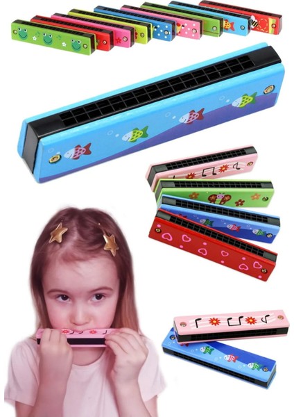Renkli Ahşap Eğitici Mızıka, 6-8 Yaş Çocuklar İçin Neşeli Müzik Saati fiyatları