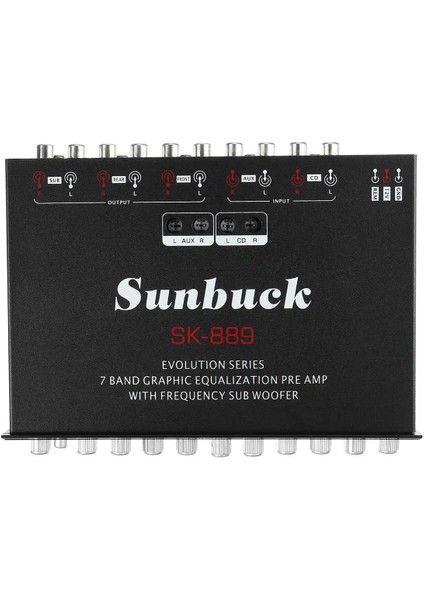 SK-889 Ekolayzer Ön, Arka + Sub Çıkışlı 7 Bantlı Araba Ses Ekolayzer Eq (SK-889) modelleri