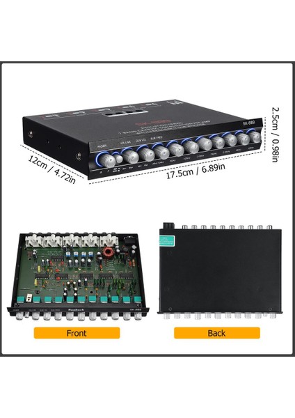 SK-889 Ekolayzer Ön, Arka + Sub Çıkışlı 7 Bantlı Araba Ses Ekolayzer Eq (SK-889) indirimleri