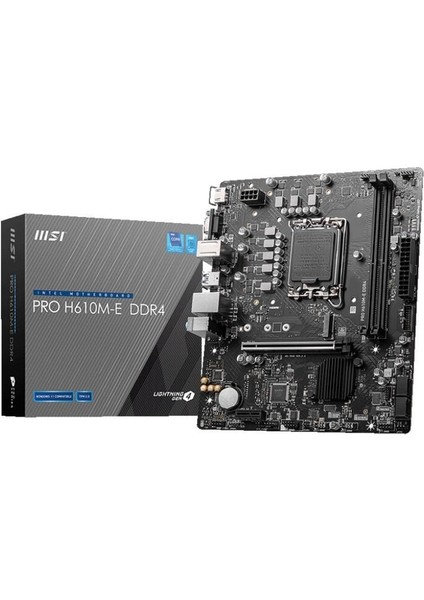 Msı Pro H610M-E Ddr4 3200MHZ M.2 Matx 1700P
