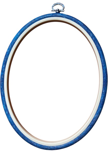 Mavi Renk Plastik Oval Pano Kasnak - Nakış Kasnağı 5'li Set fiyatları