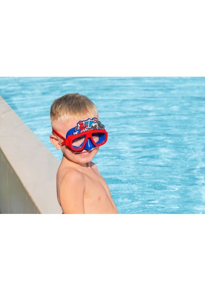 Rengarenk çocuk maskesi, konforlu ve güvenli tasarım, bej renk, 3+ yaş için ideal