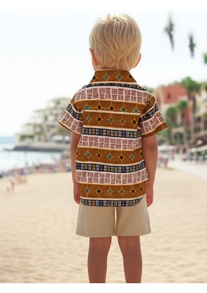 Erkek Bebek Pamuklu Desenli Yarım Kollu Gömlek fırsatları