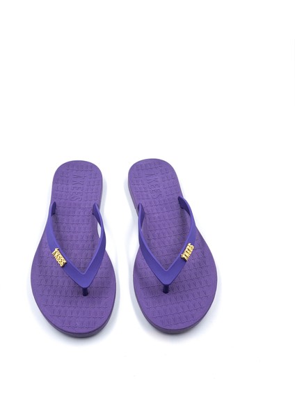 TP201 Mor Renk Flip Flop Kadın Parmak Arası Plaj Terlik