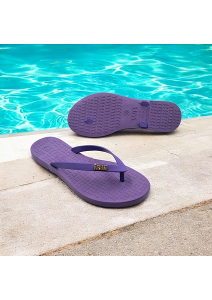 TP201 Mor Renk Flip Flop Kadın Parmak Arası Plaj Terlik