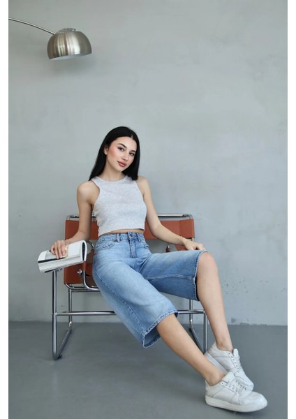 Baggy Buz Yıkama Jean Şort Bermuda fırsatları