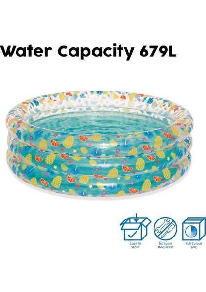 Renkli çocuk yüzme havuzu 170x53 cm, eğlence dolu anlar için ideal