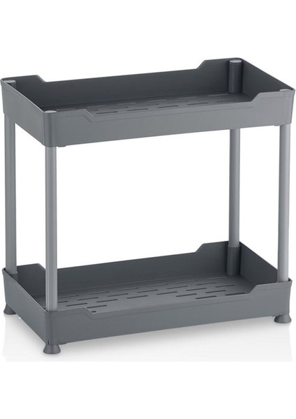 İki katlı tekerlekli mutfak ve banyo düzenleyici, siyah plastik malzeme fırsatları