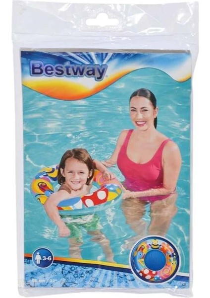 Deniz Temalı 56cm Simit Modeli, Şık ve Dayanıklı, Bej Renk, 3+ Yaş İçin Uygun modelleri