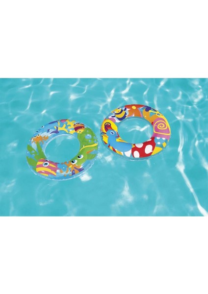 Deniz Temalı 56cm Simit Modeli, Şık ve Dayanıklı, Bej Renk, 3+ Yaş İçin Uygun