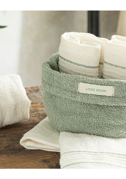 Doğa Tonlarında 4'lü Pamuklu El Havlusu Seti, Su Yeşili ve Ekru Renkler fiyatları