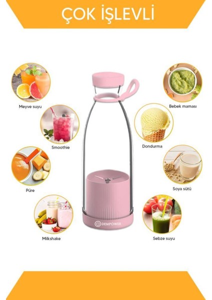 Şık Tasarımlı Şişe Shaker 420 ml Pembe