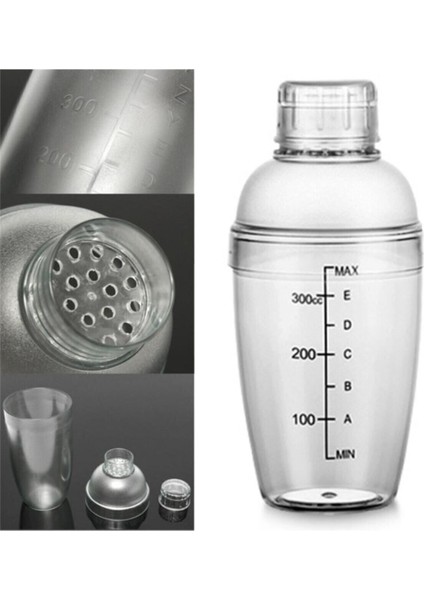 Polikarbon Şeffaf Kokteyl Shaker Karıştırıcı 350 ml