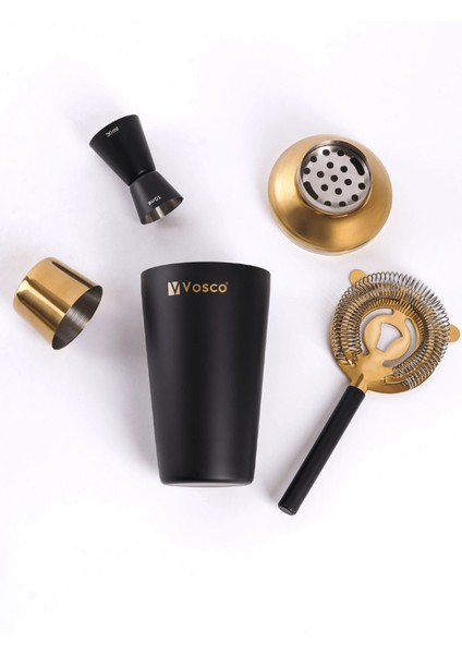 3 Parça Altın Renkli Paslanmaz Çelik Kokteyl Seti, Şık ve Kullanışlı Takım modelleri