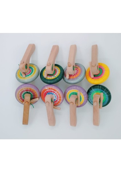 Doğal ahşap topaç oyuncağı, renkli ve eğlenceli, 3 yaş ve üzeri çocuklar için fiyatları