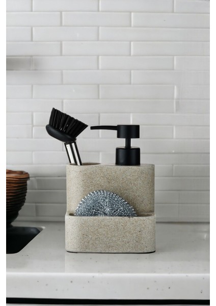 Şık bej granit tezgah üstü sıvı sabunluk, mutlak ve banyo kullanımı için ideal fiyatları