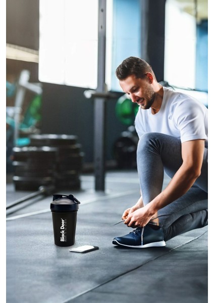 Shaker Karıştırıcı Sporcu Protein Shaker 550 ml Siyah