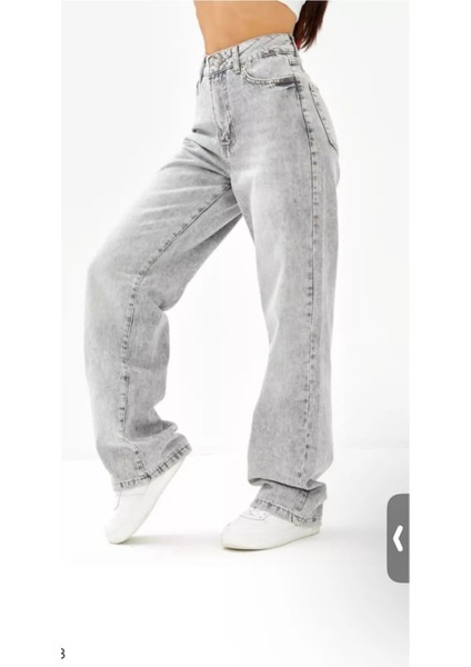 Baggy Kar Yıkama Salaş Yumuşak Kot Jean Pantolon