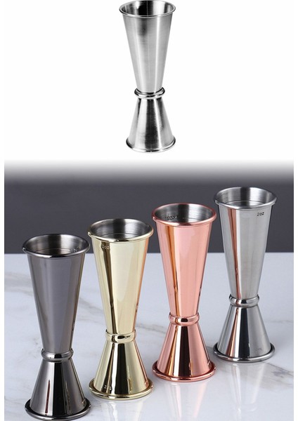 Jigger Kokteyl Ölçü Kabı Çift Taraflı 3/6cl Paslanmaz Çelik Gri RA321