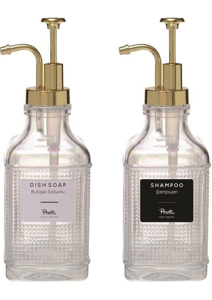 2'li 500 ml Cam Sıvı Sabunluk Seti, şık ve kullanışlı ev dekoru altın luster indirimleri