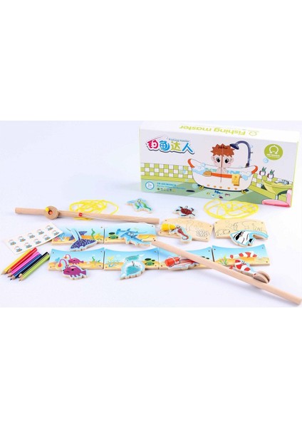 Ahşap Balık Tutma Oyuncak, Manyetik ve Oltalı, Çocuklar İçin Eğlenceli Aktivite, 3+ yaş fırsatları