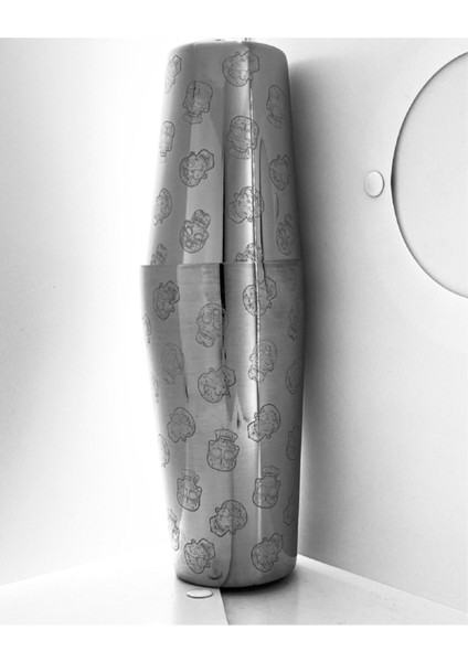 Paslanmaz Çelik Skull Tasarımlı Boston Shaker, Şık ve Dayanıklı Bar Seti