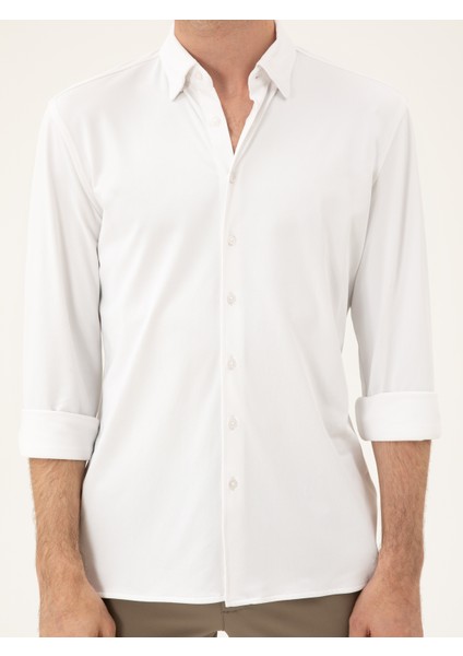 Erkek Beyaz Slim Fit Gömlek 50286260-VR013
