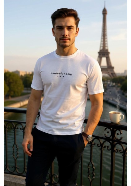 Erkek Slim Fit Enjeksiyon Baskılı Pamuklu T-Shirt fiyatları