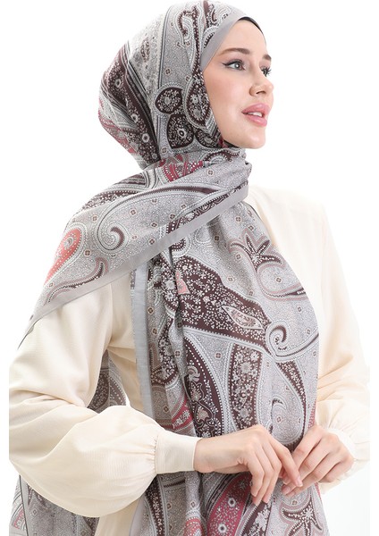 Karaca Desenli Cotton Şal 82001-06 Vizon Kiremit fiyatları