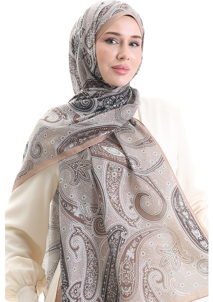 Karaca Desenli Cotton Şal 82001-12 Karamel