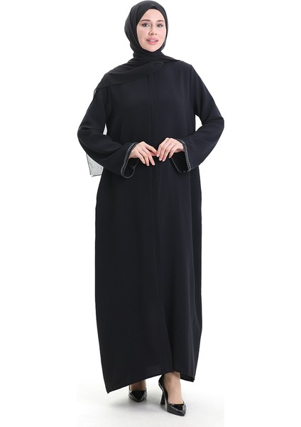Modal Kumaş Hürrem Kol Ferace 1904-08 Lacivert Gri modelleri