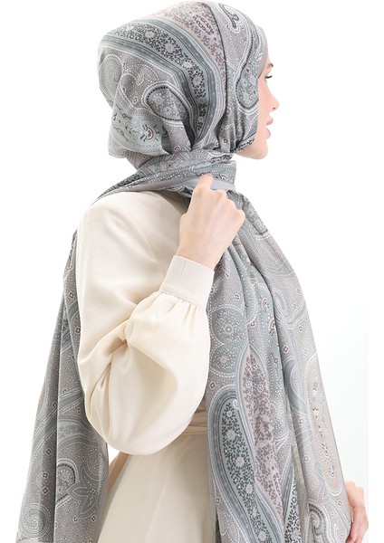 Karaca Desenli Cotton Şal 82001-13 Toprak Yeşil modelleri