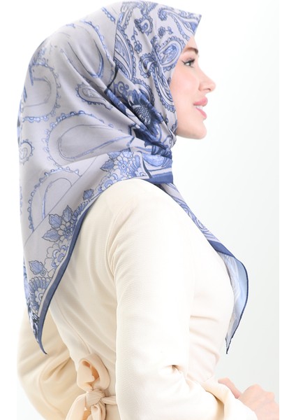 Etnik Desen Soft Eşarp 90200-04 Lacivert modelleri